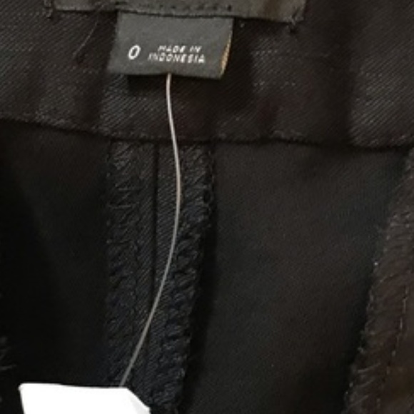 Loft Black Linen Straight Leg Pants Size 0 - Picture 6 of 8